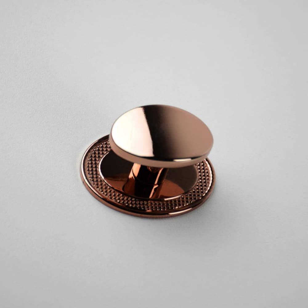 Puxador Beetle Com Base Granada Rose Brilhante Zen Design