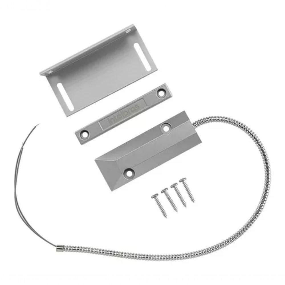 Sensor Magnetico Com Fio Para Portas Metalicas Prata