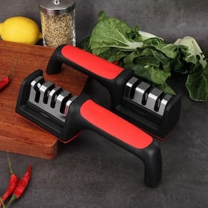 Amolador De Faca E Tesouras Afiador Profissional Vermelho