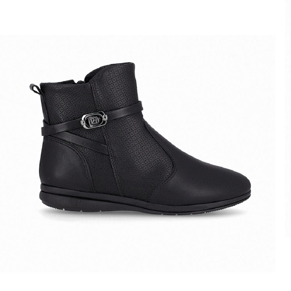 Bota Cano Curto Anabela Baixo Piccadilly 261035 Feminina - Preta