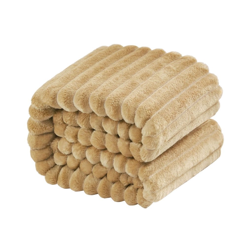 Cobertor de bebê NTBAY de flanela de pelúcia de tamanho grande 125x150cm cáqui