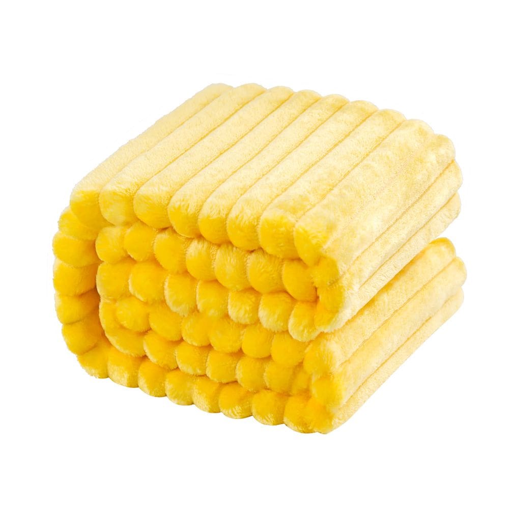 Cobertor de bebê NTBAY de flanela de pelúcia de tamanho grande 125x150cm amarelo