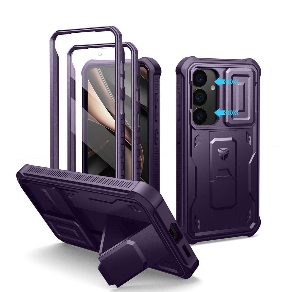 Capa Dexnor para Samsung Galaxy S25 com capa de câmera roxa