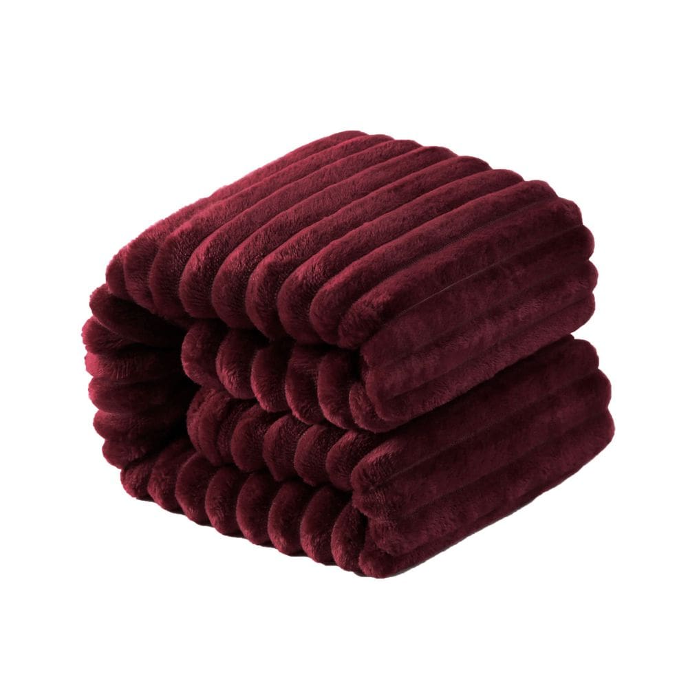 Cobertor de bebê NTBAY de flanela de pelúcia de tamanho grande, vinho tinto, 130 x 150 cm