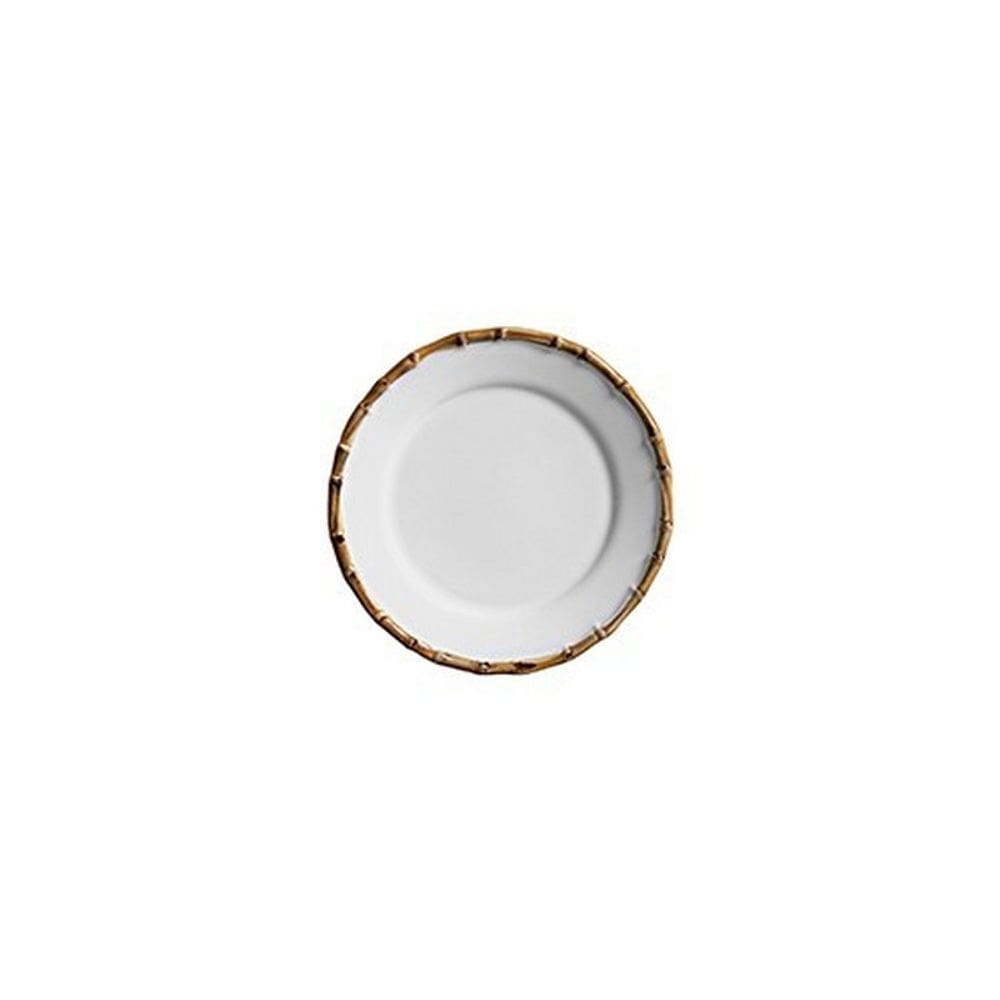 Prato Sobremesa de Bambu Flat Borda Grossa 20cm Scalla