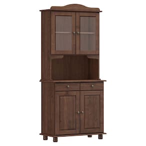 Cristaleira 4 Portas Madeira Maciça Rubi 8926WN Café Finestra
