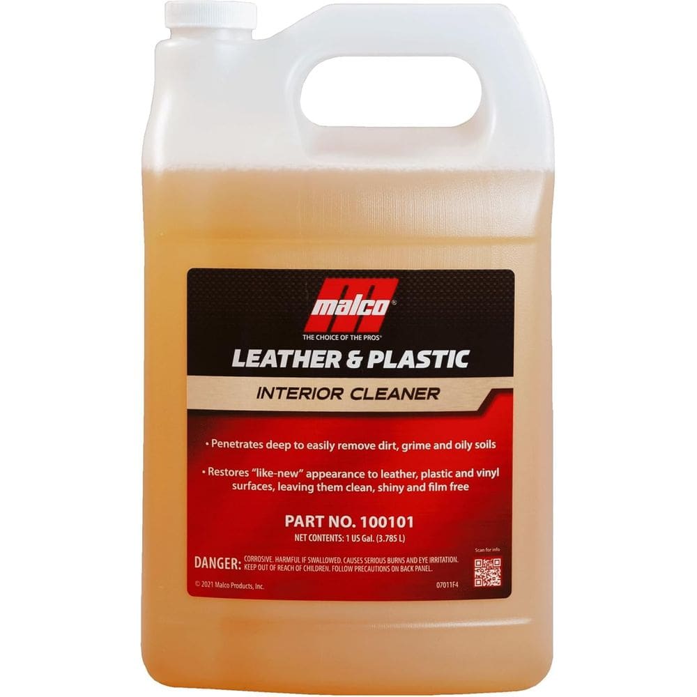 Limpador Malco Leather & Plastic 3.78L - Restaura como novo