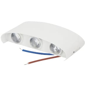 Arandela Luminaria Parede Meia Lua 6W Iluminaçao 6 Fachos Decoraçao Casa Rua Quintal Varanda Predio