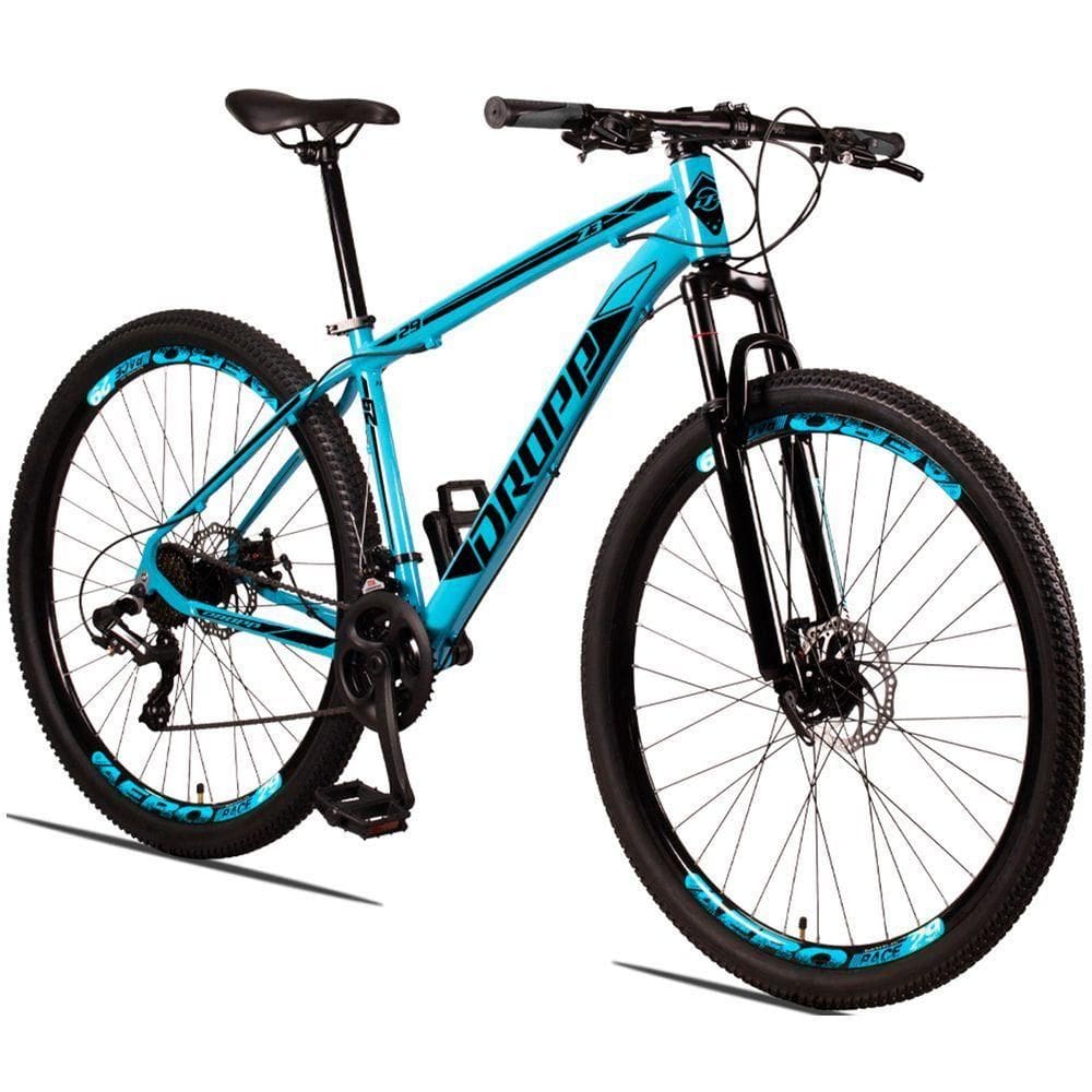 Bicicleta Aro 29 Dropp Z3 H Alumínio Câmbio Shimano 24v Freio A Disco Hidráulico 17 Azul+preto