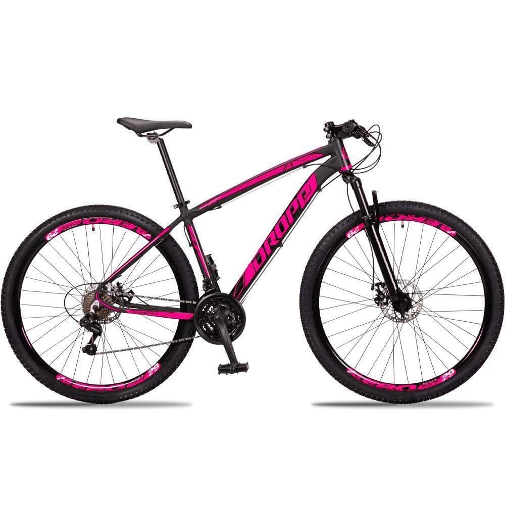 Bicicleta Aro 29 Dropp Z3 H Alumínio Câmbio Shimano 24v Freio A Disco Hidráulico 17 Preto+rosa