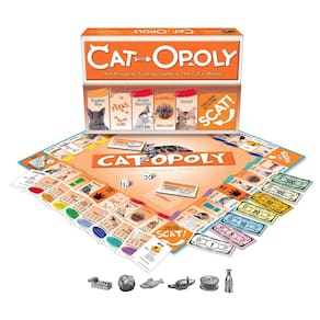 Jogo de tabuleiro Late for the Sky Cat-opoly White para 2 a 6 jogadores