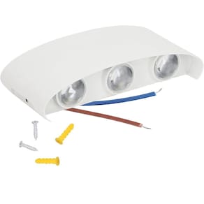 Arandela Luminaria Parede Meia Lua 6w 6 Fachos Decoraçao Iluminaçao Casa Predio Rua Garagem Comercio