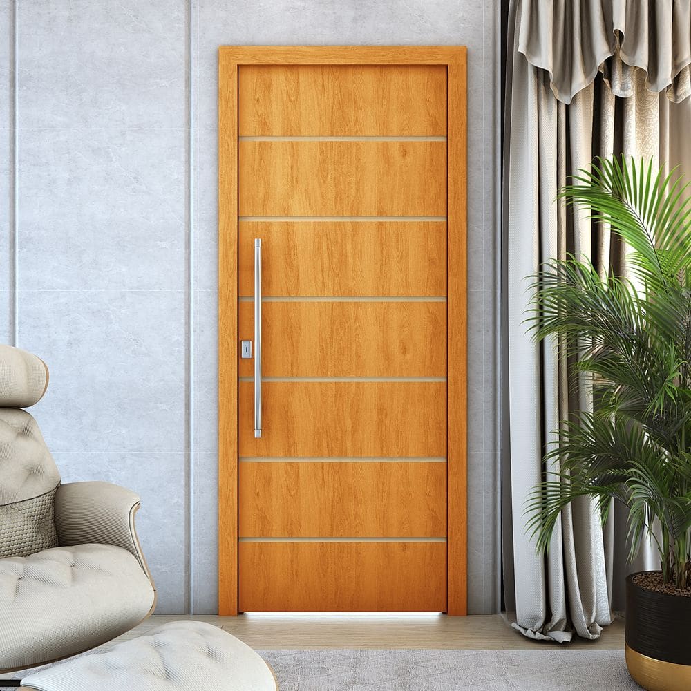 Kit 2 Portas De Madeira Frisada U.V 210cm x 90cm - R70SS