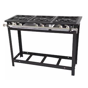 Fogão Industrial 3 Bocas 1QS/2QD 30x30 Linha Extra Baixa Pressão Venâncio E3