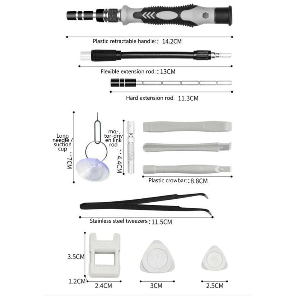 Kit Jogo Chave Precisão 115 Em 1 Manutenção Pequenos Reparos