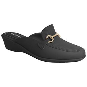 Mule Salto Anabela Piccadilly 143237 Feminino - Preto