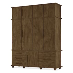 Guarda Roupa Roupeiro Casal Londres 4 Portas 6 Gavetas com Maleiro Malbec Luapa