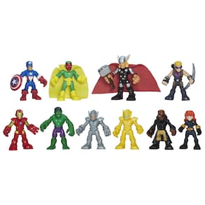 Conjunto de bonecos de ação Marvel Playskool Heroes, 10 figuras 2.5