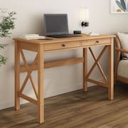 Mesa Escritório Com Gaveta Pés em X Madeira Freijó Adrian