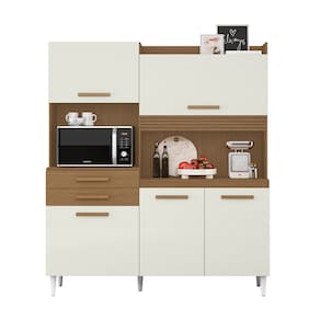 Cozinha Compacta Isis 5 Pts 2 Gav Aramóveis 1,82 M Atacama Off White