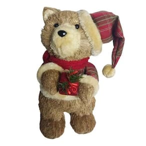 Enfeite Natalino Isopor Urso 25cm X 20cm X 36cm