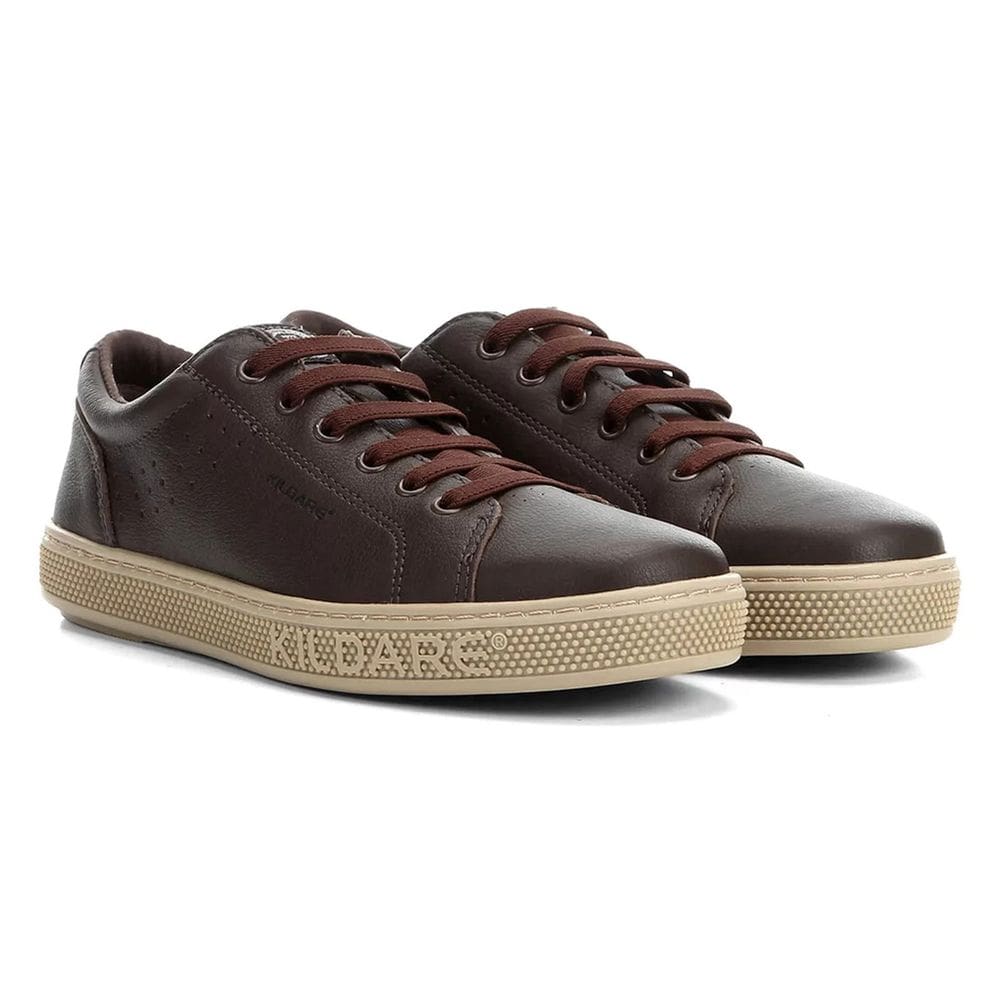Sapatênis Couro Kildare Capri Masculino - Café