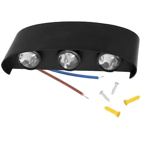 Arandela Luminaria Parede Meia Lua Luz Led 6W 6 Fachos Iluminaçao Decoraçao Garagem Quintal Jardim