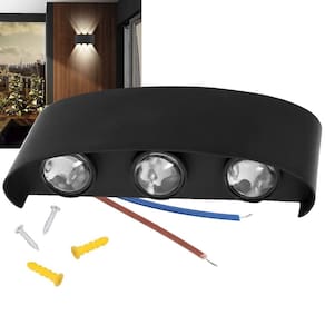 Arandela Luminaria Parede 6w 6 Fachos Meia Lua Luz Led Decoraçao Casa Varanda Muro Jardim Quintal Garagem