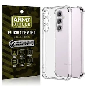 Capa Capinha Galaxy S25 Plus + Película de Vídro 3D Blindada - Armyshield