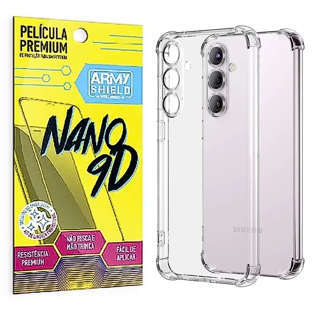 Capa Galaxy S25 Plus + Película de Cerâmica Flexível - Armyshield