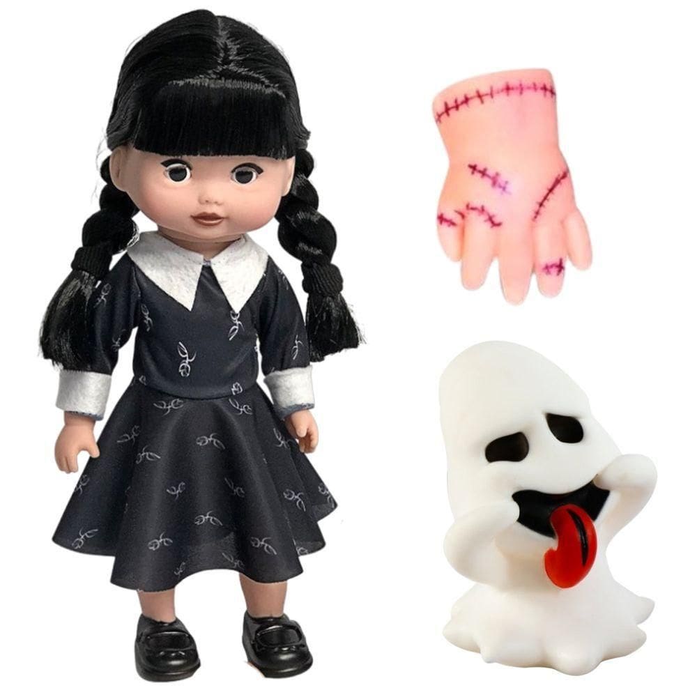 Boneca Wandinha Família Addams Fantasminha E Mãozinha Como Extras