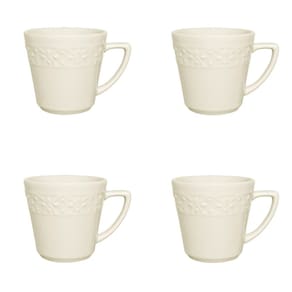 Conjunto de Canecas 04 Peças Mendi Marfim 360 ml Oxford
