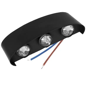 Arandela Luminaria Parede Meia Lua 6W 6 Fachos Led Iluminaçao Casa Garagem Varanda Rua Quintal