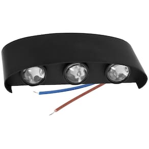 Arandela Luminaria Meia Lua Parede 6w Luz Led 6 Fachos Iluminaçao Decoraçao Casa Varanda