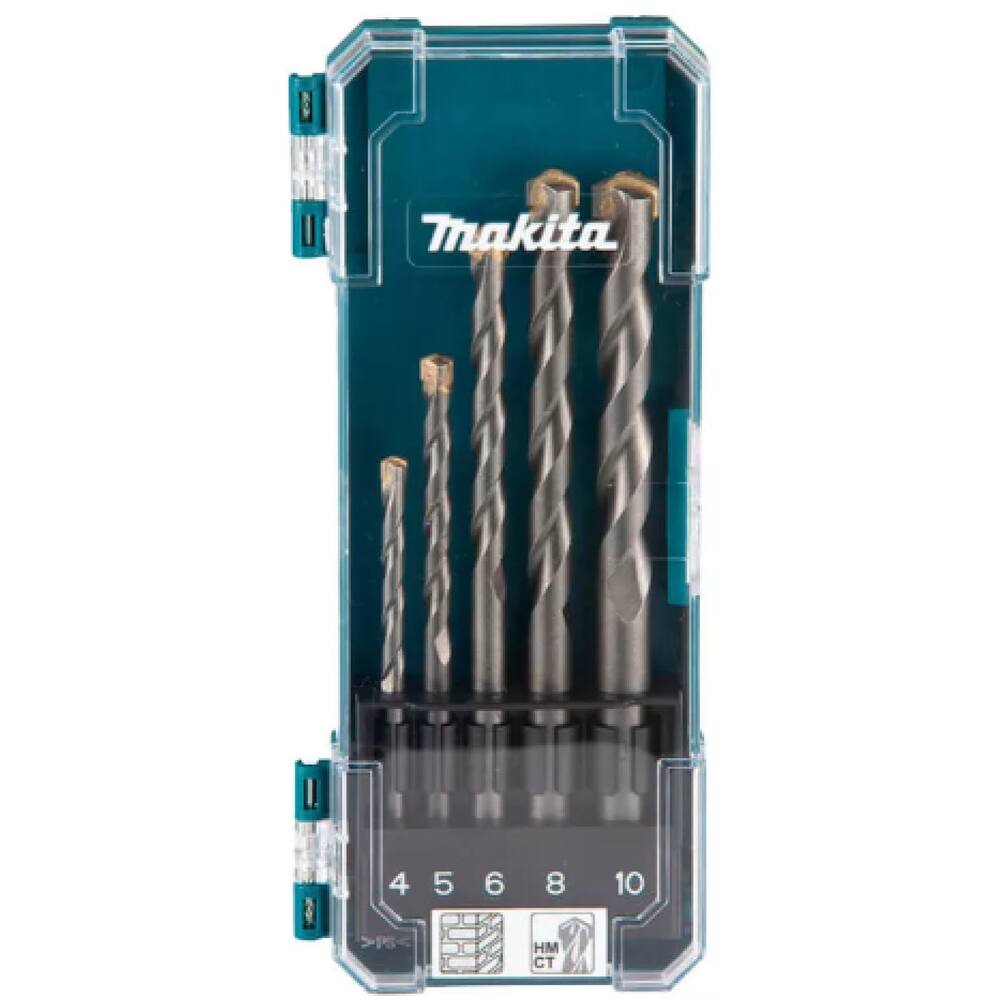 Kit Brocas 5 Peças Para Concreto Alvenaria MAKITA D-72877