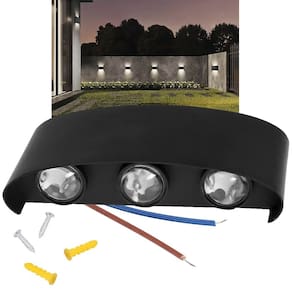 Arandela Luminaria Parede 6W Meia Lua 6 Fachos De Luz Led Iluminaçao Casa Terraço Quintal Varanda