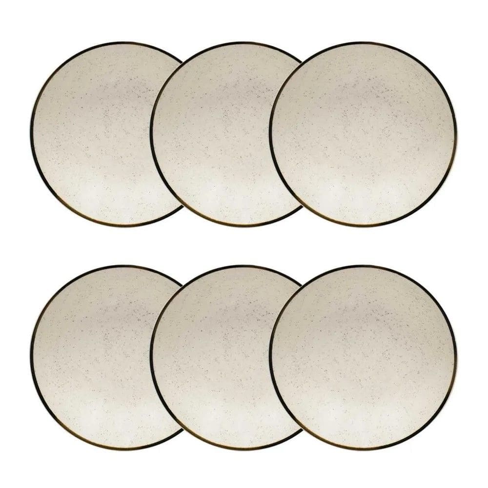 Conjunto de Pratos Fundos 06 Peças Unni Brisa Oxford