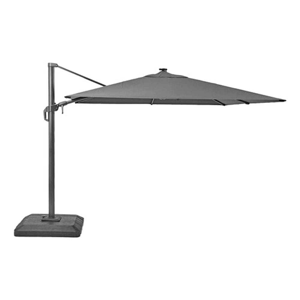 Ombrelone Guarda Sol Lateral Quadrado 2,9x2,9m Grey Base Led