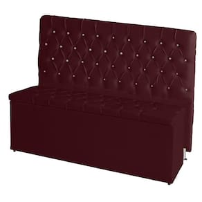 Kit Cabeceira De Cama Box E Calçadeira Baú Paris King 195 Cm 195 X 126 Capitonê Courino Bordo Eli Móveis