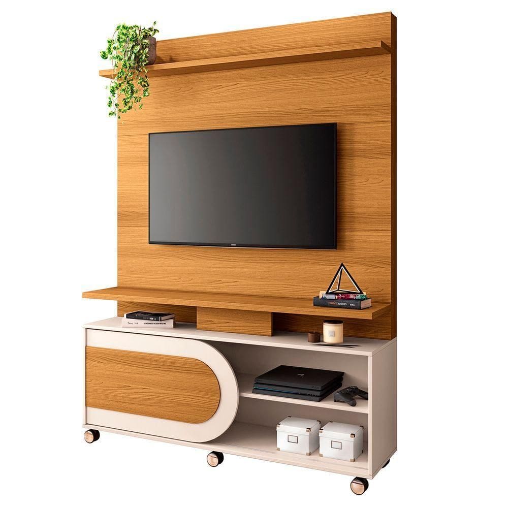 Estante Painel De Tv 55 136cm Urbe H01 Cinamomo-off White - Mpozenato