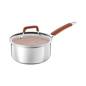 Panela Tramontina Romagna Aço Inox Alumínio Revestimento Interno Cerâmico Marfim 16 Cm 1,5 L Tramontina