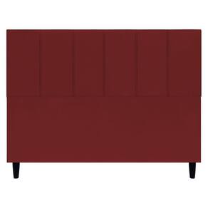 Cabeceira Estofada Para Cama Box Queen 160 Cm Classic Suede Vermelho Suede
