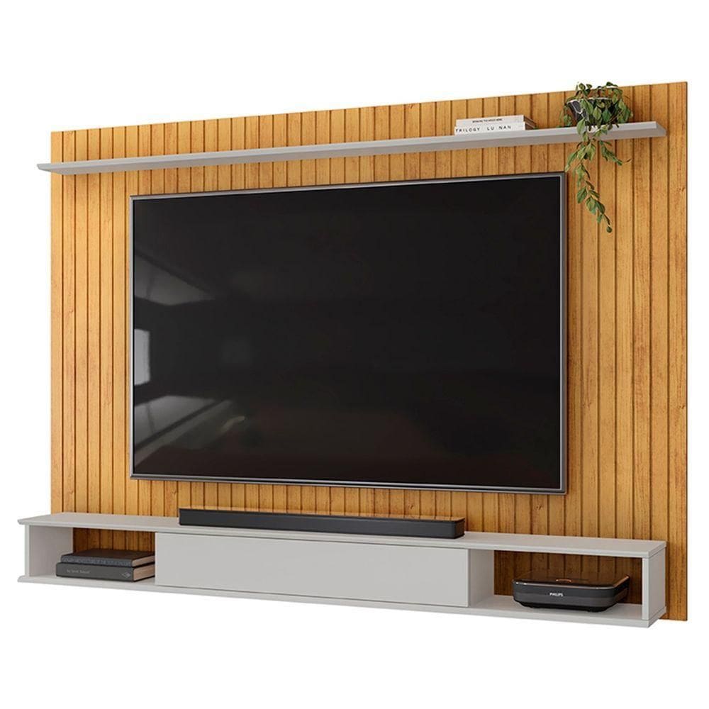 Painel Tv 70 193cm Bancada Suspensa Ian D04 Cedro-bali - Mpozenato