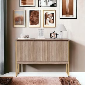 Aparador Buffet Com 3 Portas Bari Affara Dourado
