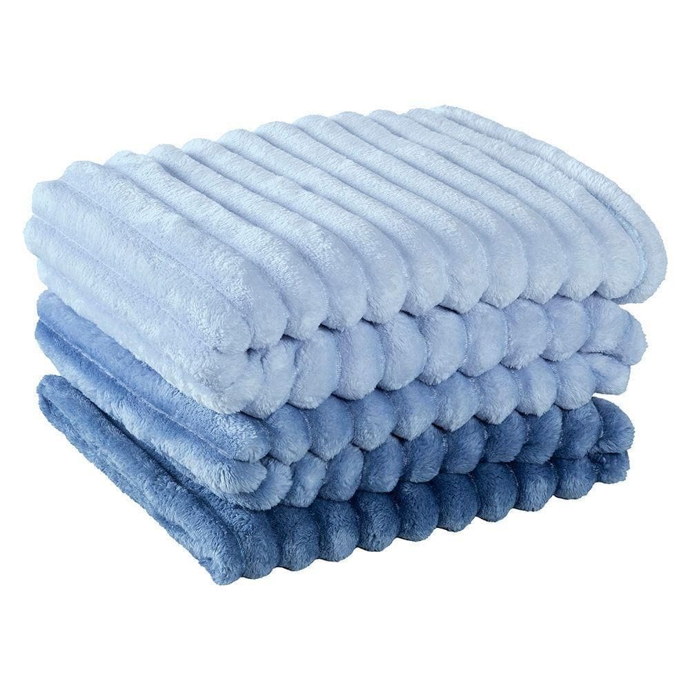 Cobertor Coberta Fluflu Queen Ultrasoft Alto Relevo Dupla Face Sky 100% Poliéster