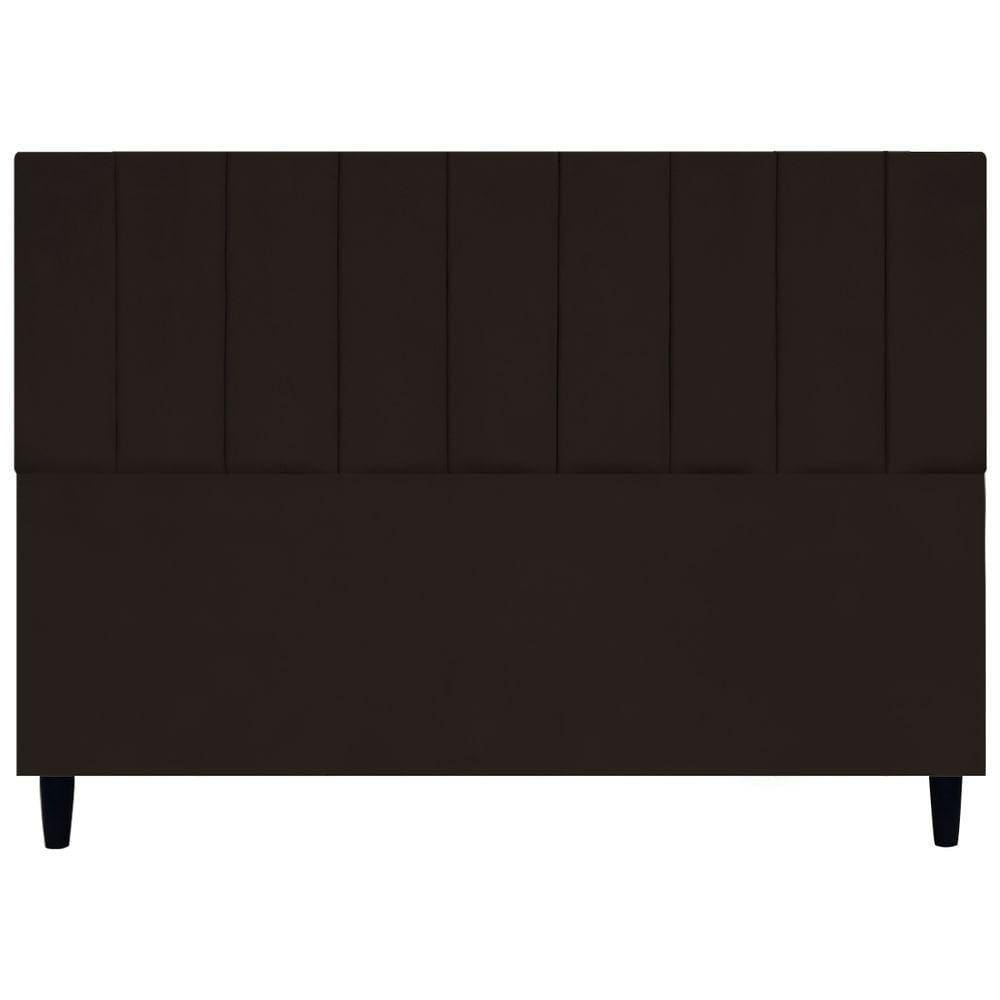 Cabeceira Para Cama King 195 Cm Elen Suede Marrom Suede
