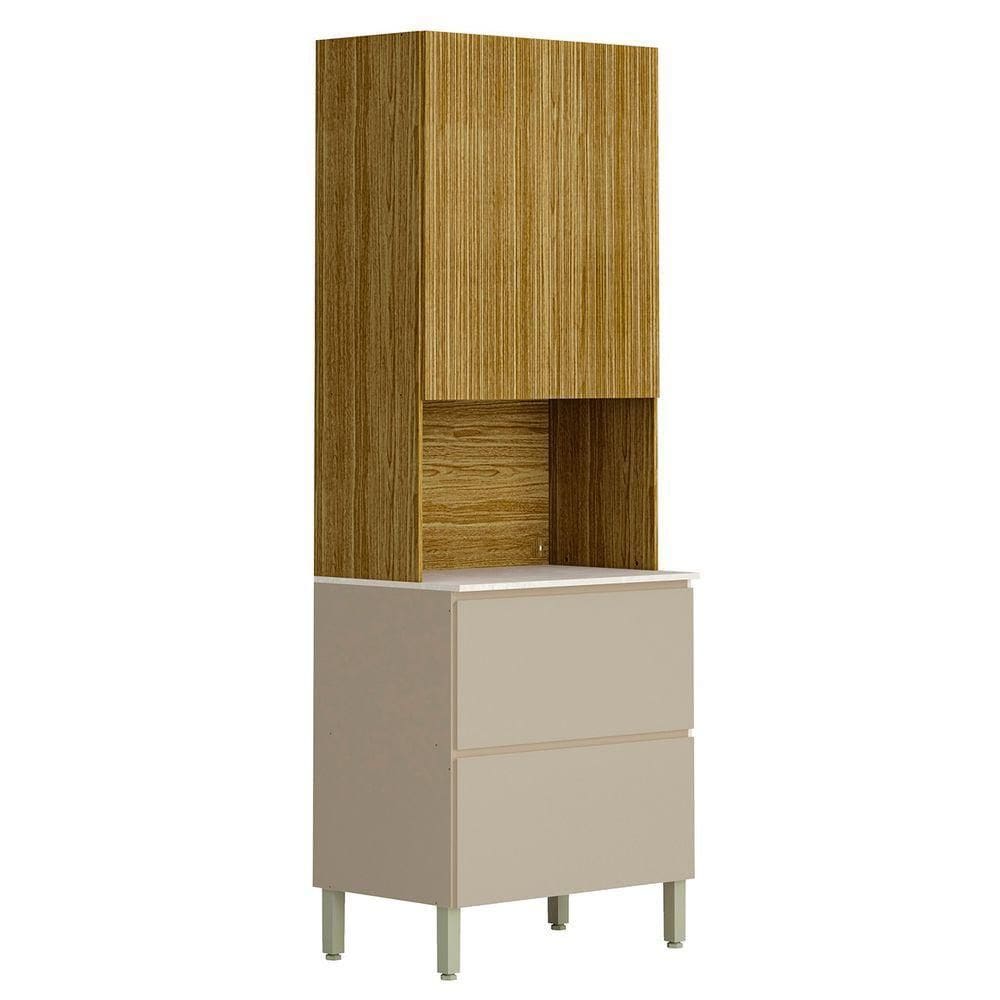 Paneleiro De Cozinha Torre Quente Minsk Z06 Vanilla/freijó - Mpozenato