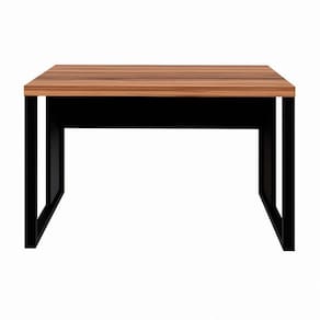 Mesa Escrivaninha Retangular Office 170cm Pé Quadro Nogal-preto