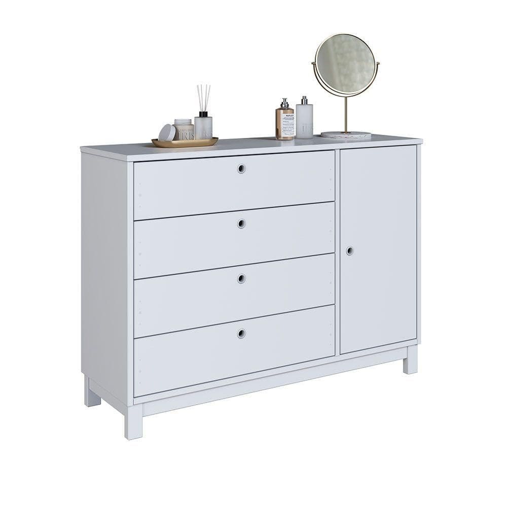 Cômoda Lucy De Madeira Maciça Branco