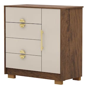 Cômoda Sapateira 4 Gavetas Clarabella Imbuia Fendi